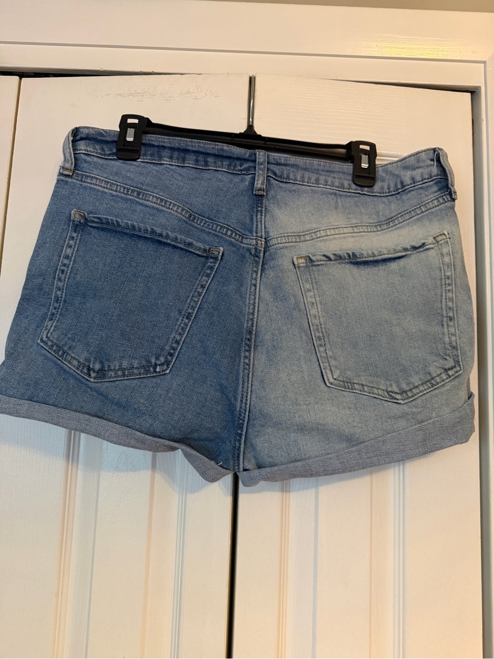 Old Navy Two-Tone Light and Medium Blue Denim Shorts - Picture 2 of 4